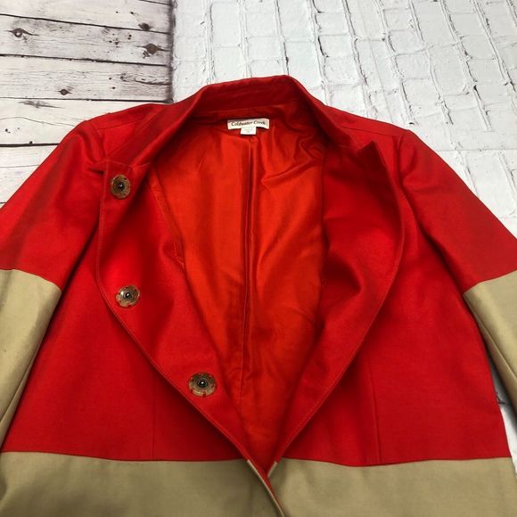 Coldwater Creek Women 3/4 Sleeve Button Snap Shirt Jacket Size 10 Casual M093 14 - Picture 13 of 14